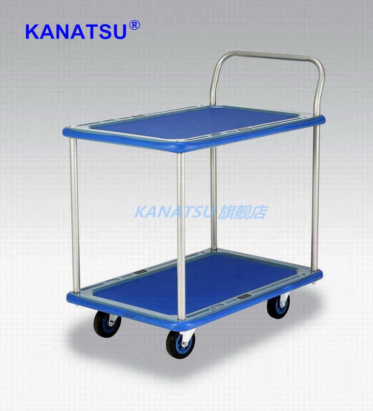 (Shisei) Kanatsu brand mute trolley JACK150-T2 double-deck iron truck flatbed truck cart