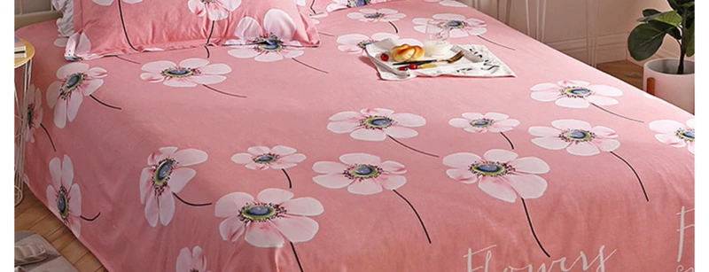 Ký túc xá sinh viên Gudie giường đơn bông cotton đôi tờ 1.8m2.0m ​​giường hoạt hình dải