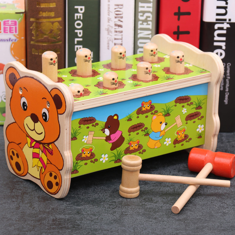 Large size beneficial intelligence 1-2-3-year-old and half-young children, boys and girls, babies, gopher game machines, knocking toys