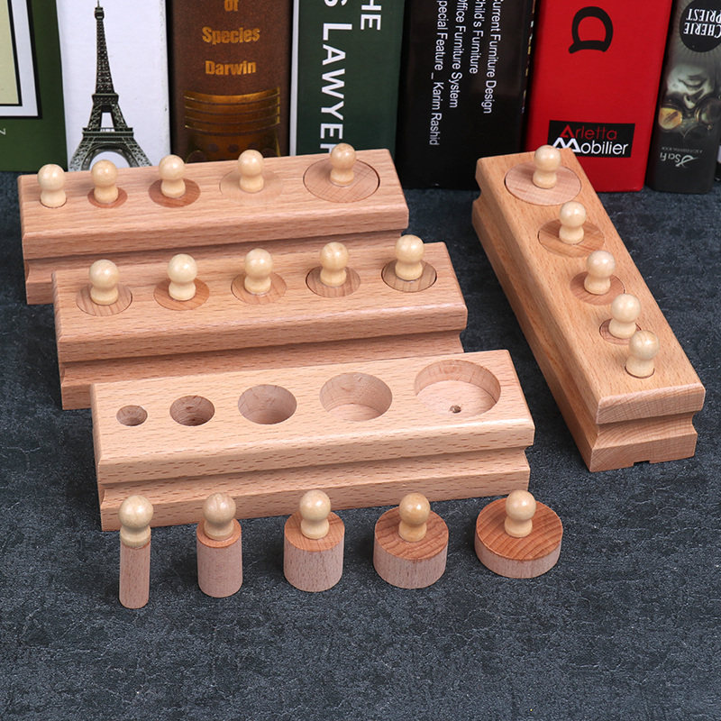 Montessori teaching aids Monte's early teaching toys children's intellectual building blocks 1-2-3-year-old half-baby puzzle boy