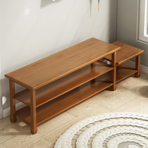 Shoe stool at home door creative shoe rack simple multi-layer small shoe cabinet can sit solid wood simple storage storage