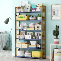 Simple shelf floor-standing flower shelf multi-layer bookshelf living room storage rack bathroom storage rack kitchen microwave oven rack