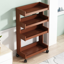 Balcony flower stand floor-to-ceiling multi-layer green loaf rack solid wood indoor living room ornaments movable flower pot stand