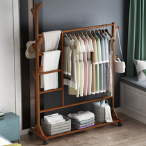 Coatrack floor-to-floor simple modern solid wood simple Hanging Bag Hanger bedroom household economical multifunctional shelf