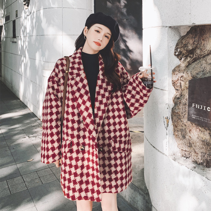 Retro woolen classic suit jacket, coat, French retro style Retro woolen classic suit jacket, coat, French retro style