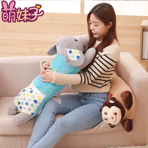 Милая плюшевая игрушка, подушка, детская кукла для обнимания для сна, слон