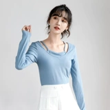 Комплект, дизайнерская футболка, трикотажный лонгслив, весенний тонкий свитер, тренд сезона, коллекция 2021