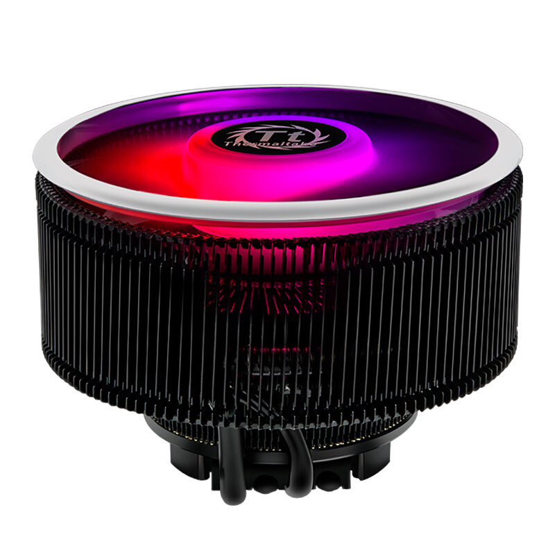 Tt Hurricane Rainbow D400P 300P RGB Dazzling CPU Radiator Multiplatform 4 Heat Pipe Temperature-controlled Fan