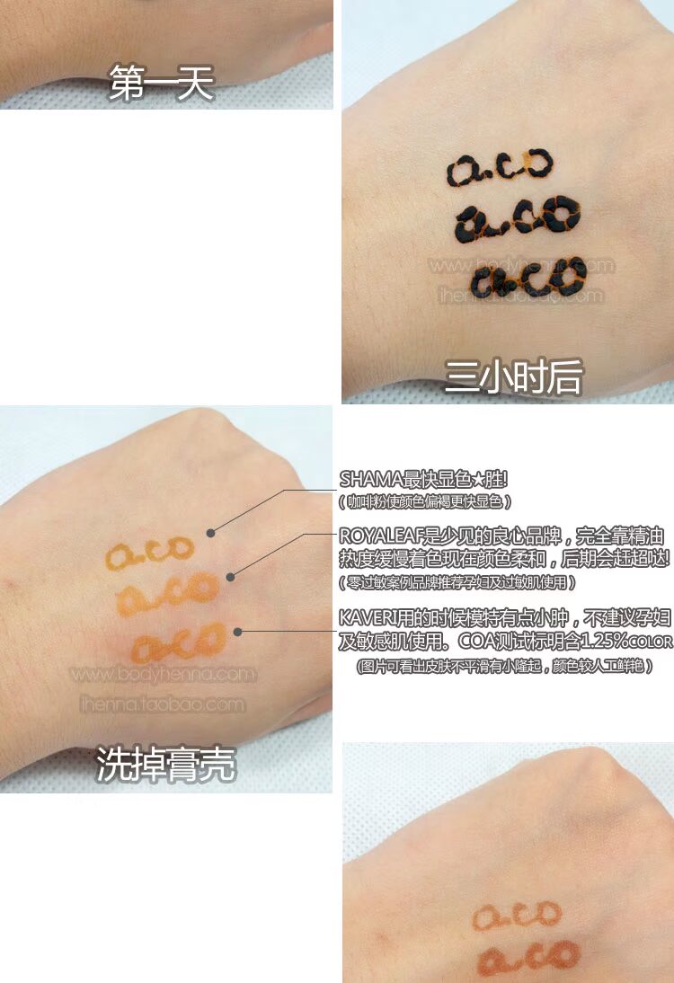 Henna cơ thể sơn Ấn Độ Arabian vẽ tay toàn bộ nhà máy Hannah Henna tattoo kem nâu đỏ gửi-template hình xăm dán