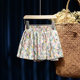 ເດັກຍິງ pleated skirt ສິ້ນຝ້າຍບໍລິສຸດ summer ແບບໃຫມ່ຂອງເດັກນ້ອຍ skirt floral ແມ່ຍິງ summer ແບບ princess