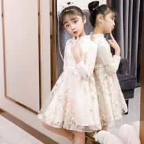  Girls  dresses autumn and winter new 2020 spring childrens clothing Western princess dress dress childrens red skirt spring