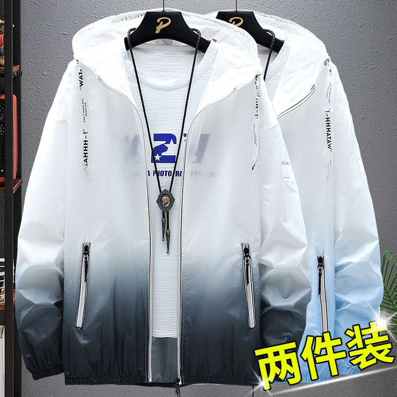 2026 Men's Sun Protection Clothing Breathable Ice Silk Fashion Men's Summer Sun Protection Clothing Youth Thin Windbreaker Jacket