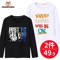 Áo thun bé trai dài tay 2018 Cotton mới cho trẻ em Mặc trẻ em Trẻ em lớn 12-15 Áo mùa thu áo thun bé gái 1 tuổi