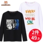 Áo thun bé trai dài tay 2018 Cotton mới cho trẻ em Mặc trẻ em Trẻ em lớn 12-15 Áo mùa thu áo thun bé gái 1 tuổi