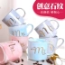 Cốc cà phê Cốc gốm Cốc cà phê nhỏ Châu Âu sang trọng Ins Cặp đôi Mug Nhà Chòm sao Văn phòng Cup - Cà phê