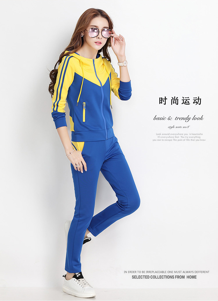 Bộ đồ thể thao nữ mùa thu 2019 trùm đầu thể thao và bộ đồ giải trí dành cho giáo viên mặc vườn chạy bộ thể thao hai mảnh - Thể thao sau quần chạy bộ nam nike