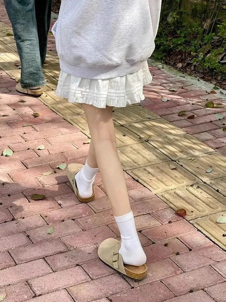 Zhao Lusi Style Cork Birkenstock Shoes for Women 2025 New Summer Versatile Outdoor Fishing Birkenstock Slip-On Clogs — تصویر 1