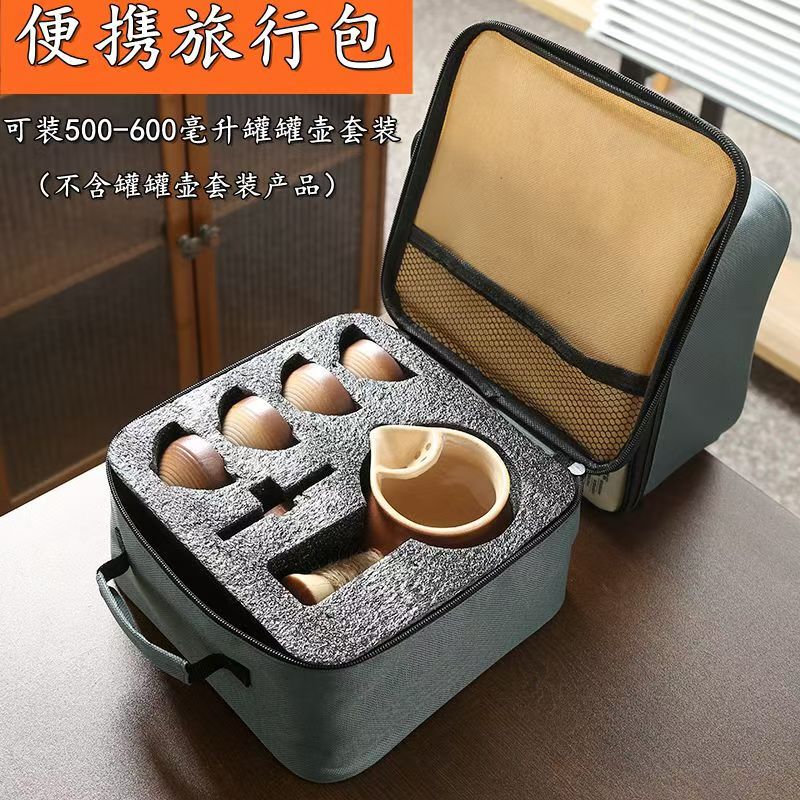 Travel Portable Empty Pot, Tea Brewing Pot with Lid and Side Handle, Household Coarse Pottery, High Temperature Resistant, Charcoal Fire, Outdoor Milk Boiling Pot