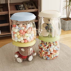 Storage stool children's plush toy doll puppet storage box storage barrel artifact transparent storage stool can sit on stool