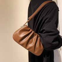Bag 2021 New Tide Brand shoulder bag niche design sense small bag women bag explosive fashion personality fold clouds