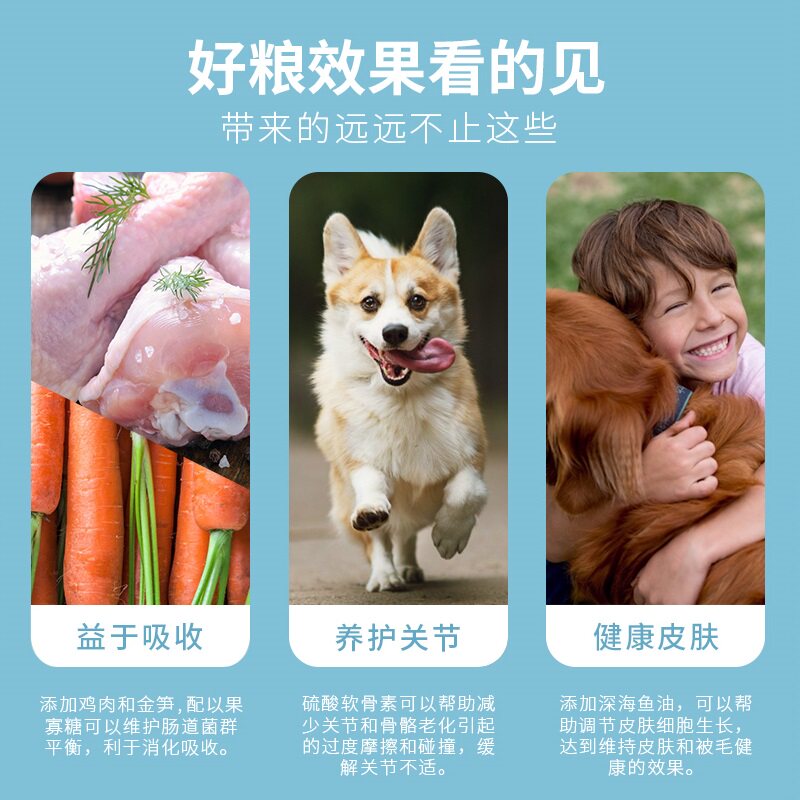 艾尔狗粮鸡肉金笋全价成犬粮爱为鲜生成年期全犬种通用主干粮15kg