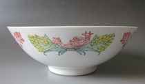 Cultural Revolution Porcelain Liling Quansheng Porcelain Factory 1972 Grain and Cotton Harvest Extra Large Bowl