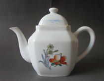 Cultural Revolution Porcelain Floral Square Teapot 1
