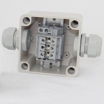 One in and one out waterproof junction box 3P100A terminal box 3*10 square cable threading through the cable box transit box