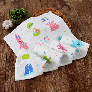 宇康纯棉纱布儿童巾全棉宝宝面巾手巾