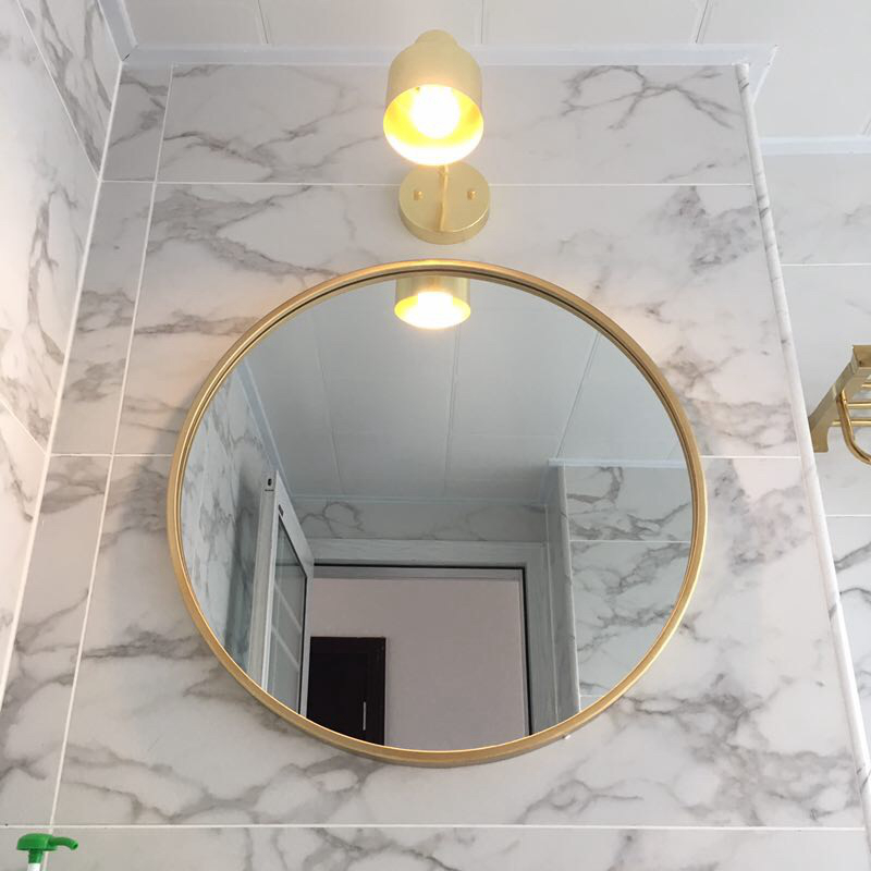 European Iron Wall Mirror Round Makeup Dressing European Iron Wall Mirror Round Makeup Dressing Bathroom Decorative Hanging