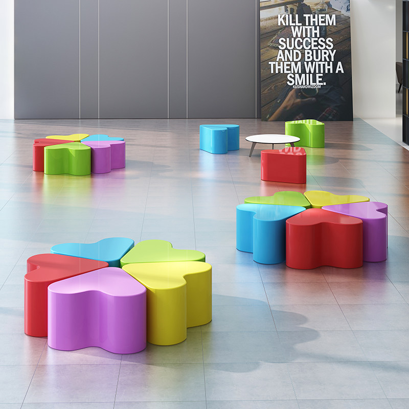 Creative Fibreglass Seat Mall Leisure Chair Public Rest Area Waiting For Loving Seat Kindergarten Children Stools