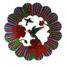 3D three-dimensional dynamic rotating wind chime stainless steel color metal sheet wind spinner 12-inch wind spinner