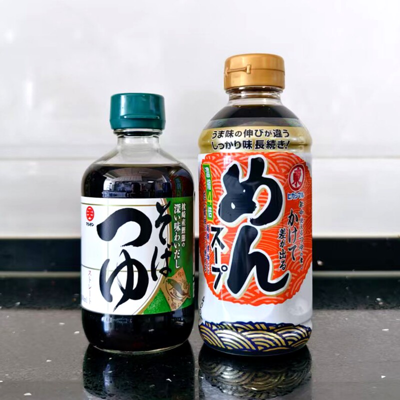 日本进口荞麦面汁鲣鱼昆布调味汁4倍浓缩汁乌冬面汤汁酱油调味汁
