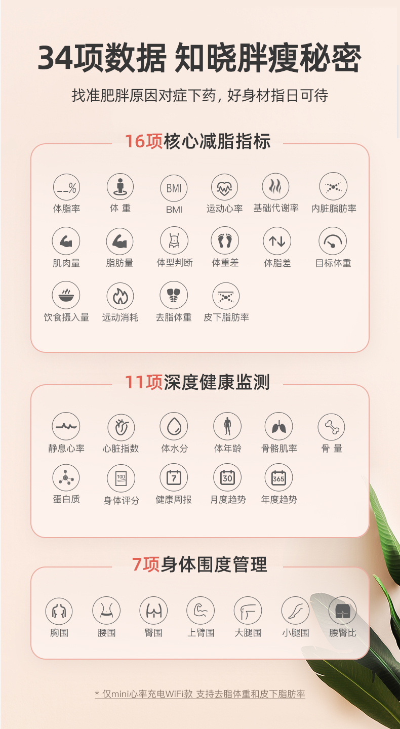 华为生态链，Yolanda云康宝 mini/mini+ 智能心率体脂秤 69元起包邮 值值值-买手聚集的地方