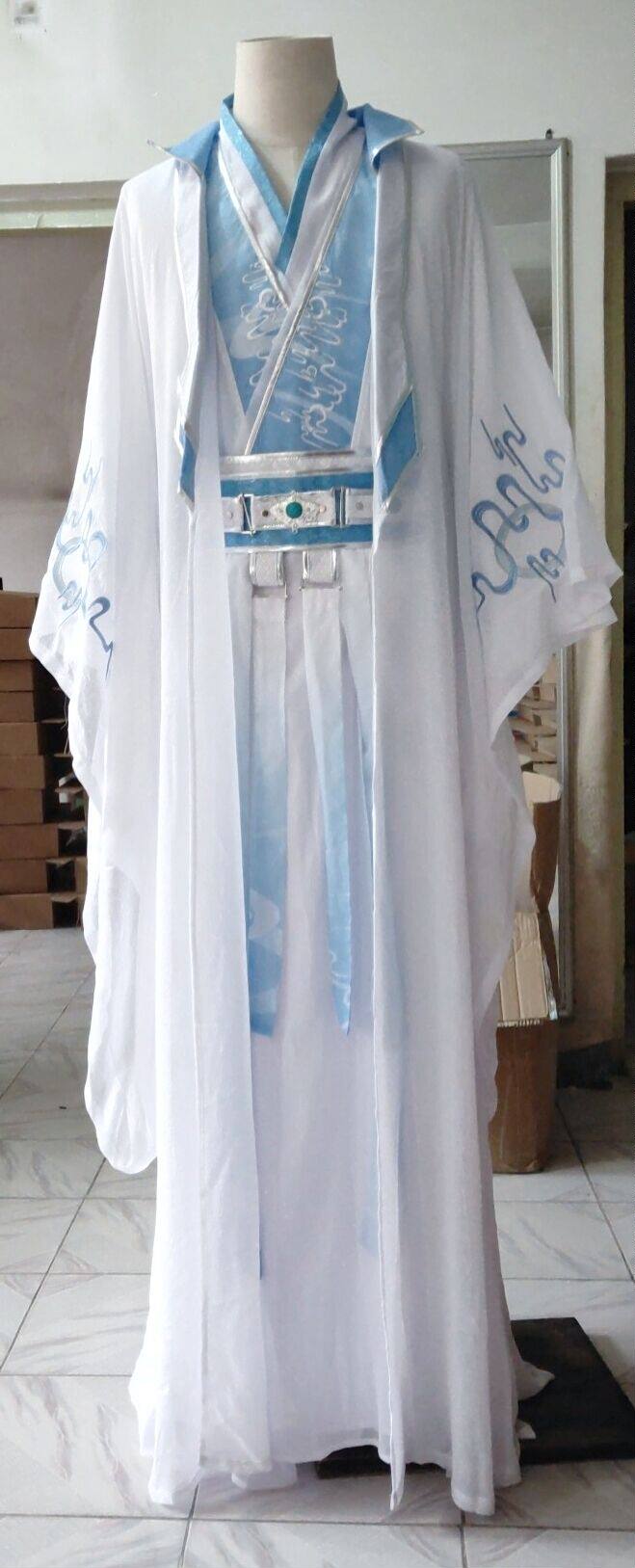 (Qixin Pavilion Show)-How to avoid dust-the magic Road ancestral ancestral costume blue forgettable machine COS