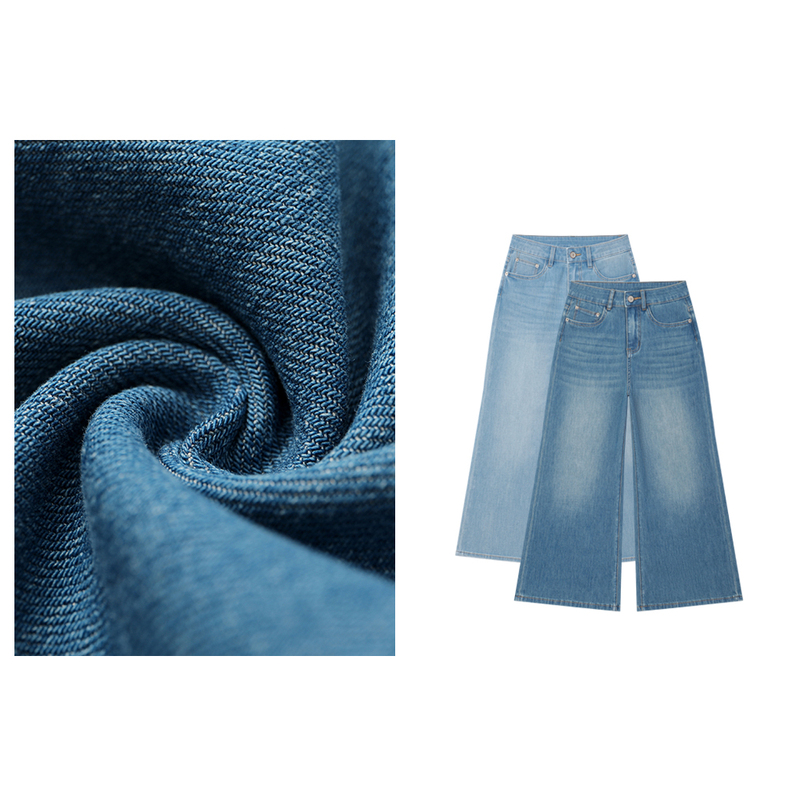 Summer Acetate Ultra-Thin Ice-Feel Four-Way Stretch Cropped Straight-Leg Flared Wide-Leg Pants for Women, Slimming Jeans for Petite Women