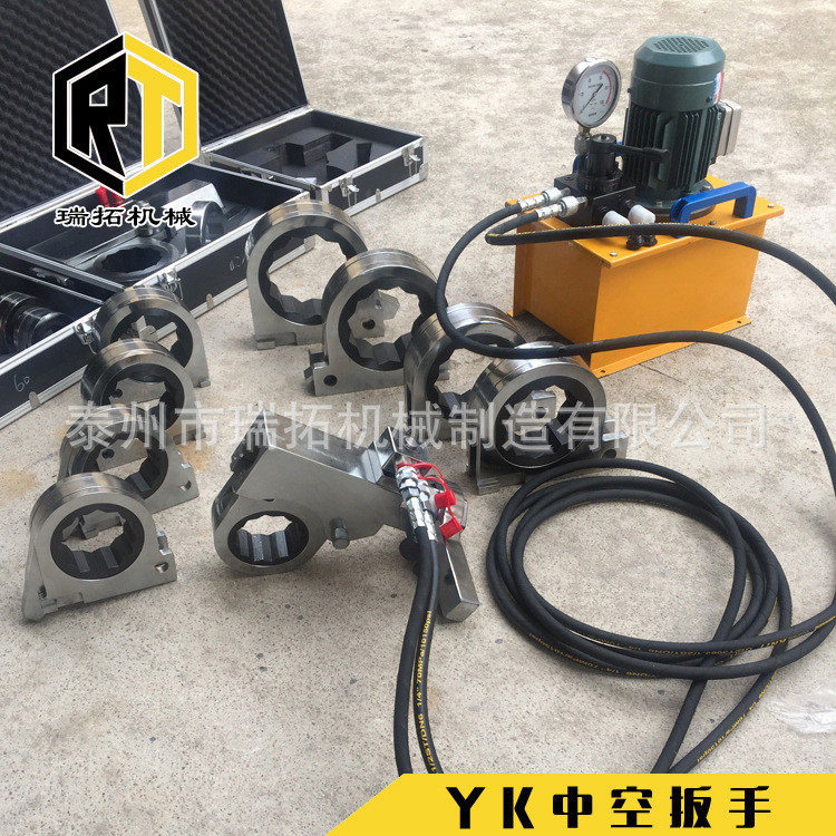 Rituo Electric Hollow Torque Wrench Hydraulic Wrench YK-30-60-90-120 Hollow Hydraulic Wrench