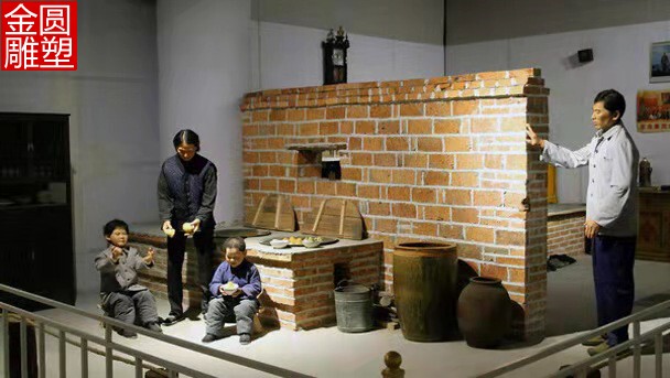 Realistic Silicone 1:1 Wax Figure for Museum, Scenic Spot Sculpture, Female Cooking Wax Figure Sculpture Decoration