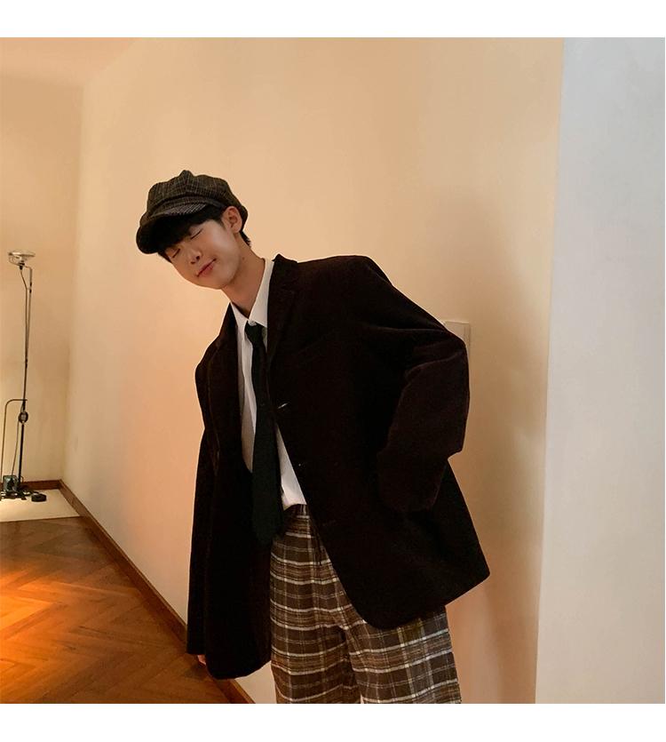 ONEMAN xuân trắng blazer nam Hàn Quốc giản dị retro nhỏ phù hợp với giới trẻ độc thân áo tây - Áo khoác đôi set đồ đôi nam nữ