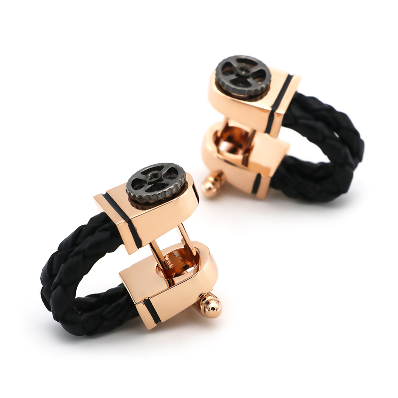 2024 Original New Cufflinks, Exquisite and Luxurious Rose Gold Chain Cufflinks, Elegant Men's and Women's Suit Accessories