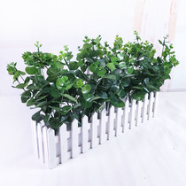Eukali fence plant fake flowers and plants plastic flower desktop partition placed flower corner shade fence Flower Project