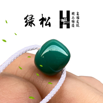 Original mine jade turquoise old type majiaoshan Golden Hole Road 24k inlaid old round bead hand string cross bead top waist bead