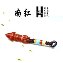 Original Mine North Workers Famous Nan Hongchuan Material Waxi South Red Artist 108 Beaded Bag Mobile Phone Side Pendant