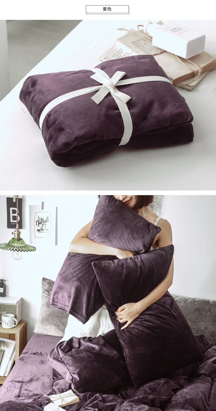 Nhật Bản nhỏ gọn màu nhung áo gối đơn phong bì gối 48 * 74cm kích thước tiêu chuẩn duy nhất trường hợp gối dày - Gối trường hợp gối cao su non cho trẻ sơ sinh