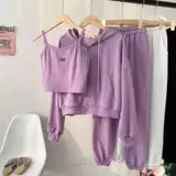 Осенний спортивный костюм, куртка с молнией, повседневные брюки, толстовка, комплект, эффект подтяжки, 3 предмета