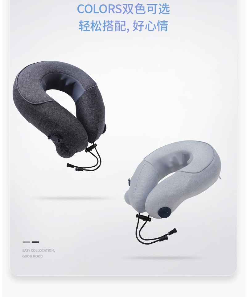 Gối massage bơm hơi hình chữ u gối đa chức năng cổ tử cung massager xe nhà nhà gối ngủ hỗ trợ du lịch gối di động - Gối gối tựa lưng sofa