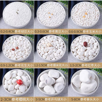 Natural white stone cobblestone small white stone courtyard landscape paving dry landscape landscaping decoration fish tank meat shop