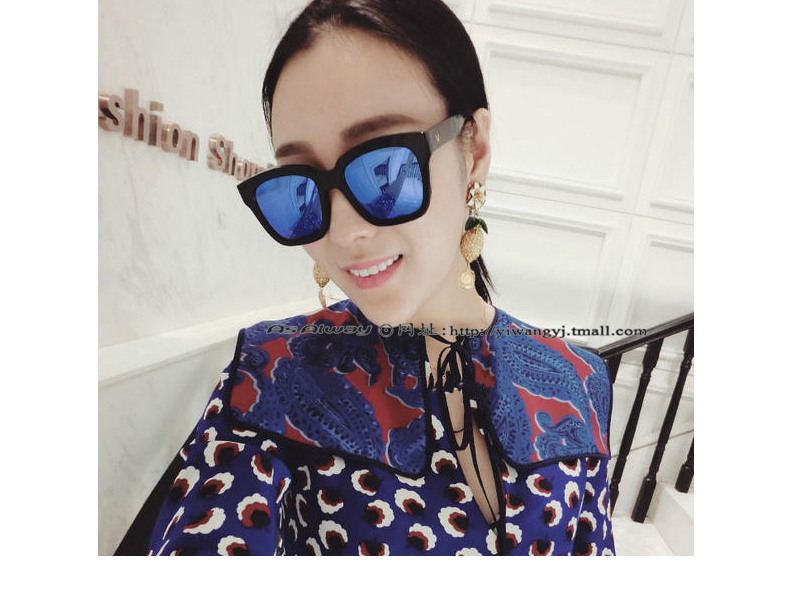Kính râm phân cực Hàn Quốc 2018 Kính râm nữ hình vuông Kính râm gọng tròn Mặt tròn Retro Mặt dài Kính nam sao kính cận thời trang