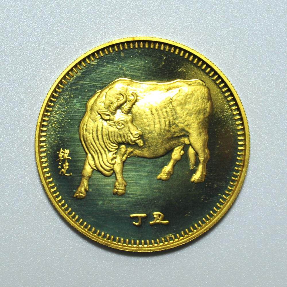 丁丑年生肖牛40毫米本铜纪念章1987沈阳造币厂早期手雕作品