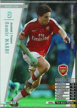 WCCF PANINI flash card 08-09 French Arsenal spot YGS1 5 Nasri